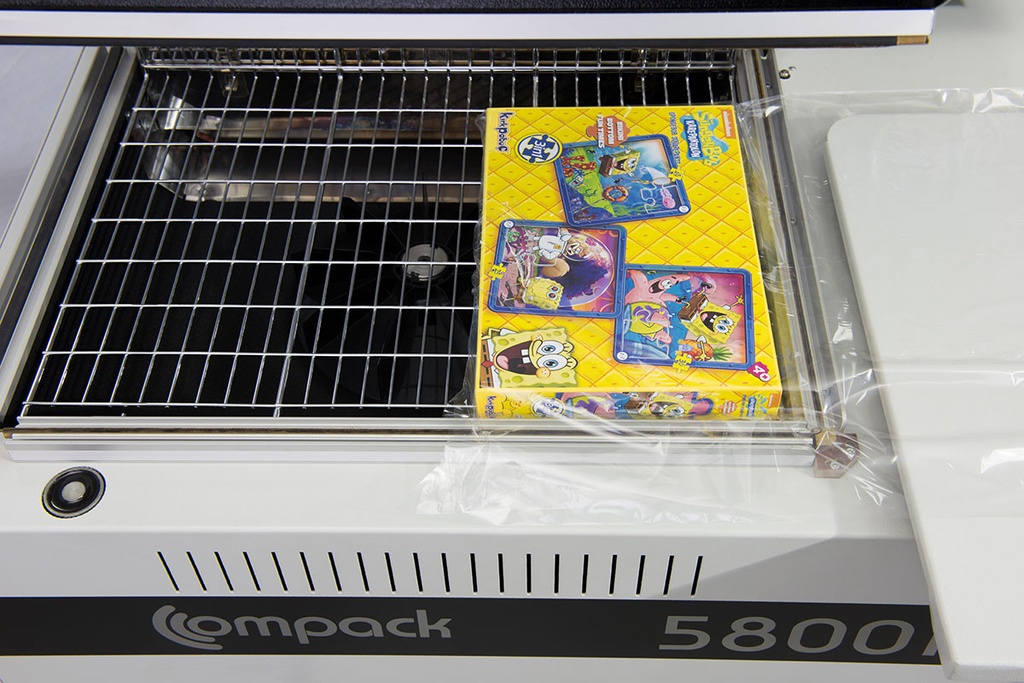 COMPACK 5800I SHRINK PACKAGING MACHINE w/MAGNETIC HOLD DOWN & DIGITAL TIMER