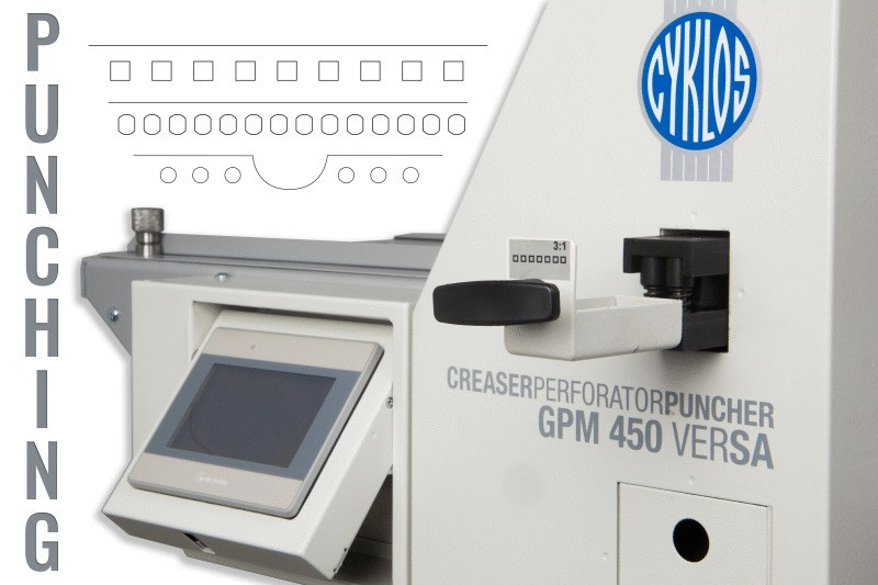 CREASING - PERFORATING MACHINE GPM VERSA, 110 VOLT, METRIC SETTINGS