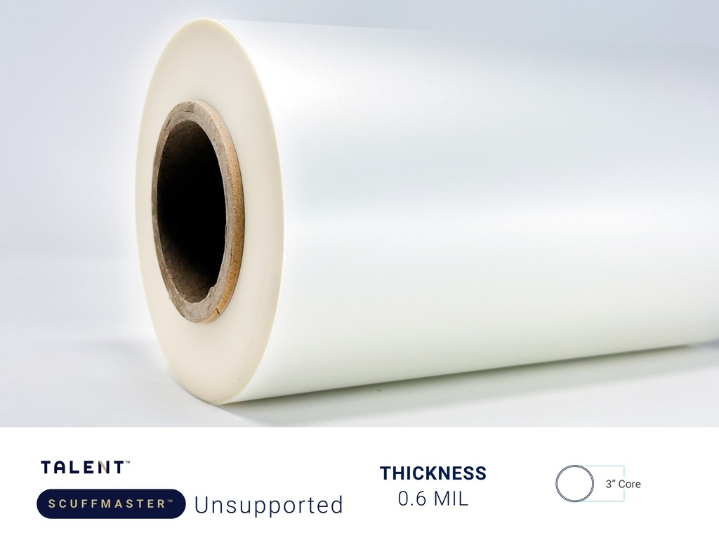 TALENT UNSUPPORTED SCUFFMASTER OPP 0.6 MIL / 64 ga - 3" CORE - CPI