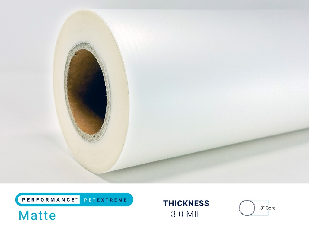PERFORMANCE PET ** EXTREME ** MATTE 3.0 MIL 38" x 500' - 3" CORE - CPI