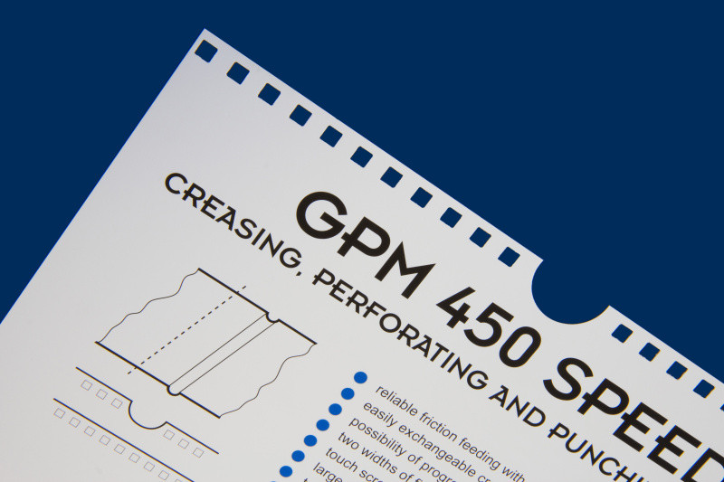 GPM 450 SPEED w/ 1/3 IRON CHANNEL, CITO 1.0 mm CREASING & 7 TPI PERF TOOLS