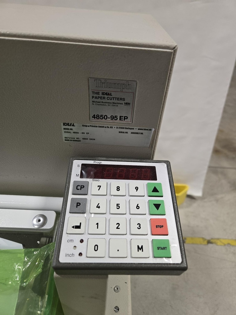 USED IDEAL MBM 4850-95 EP PAPER CUTTER