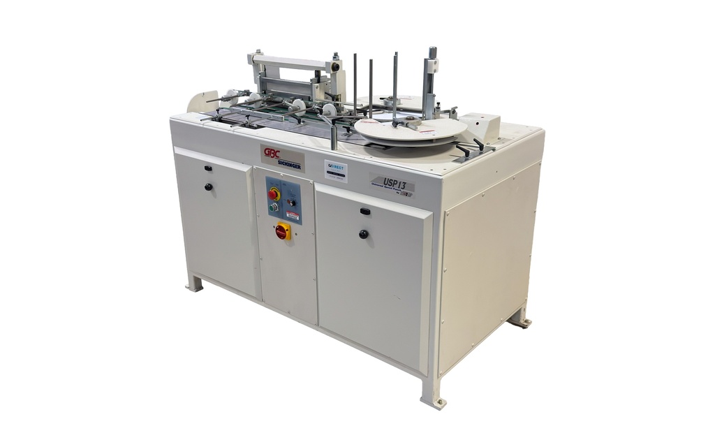 * USED * GBC SICKINGER USP 13 AUTOMATIC PUNCH w/ 4:1 OVAL DIE