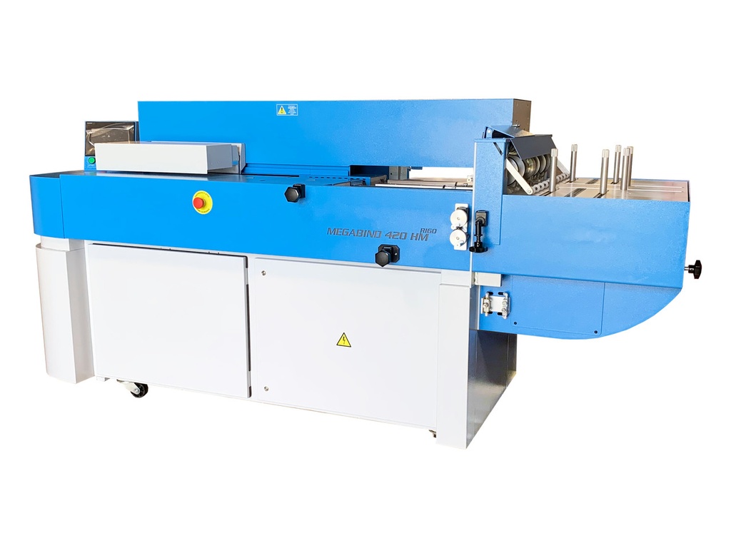 MEGABIND 420 HM w/MAGNETIC BOOKBLOCK, AUTO CARRIAGE & TILTABLE MILLING UNIT