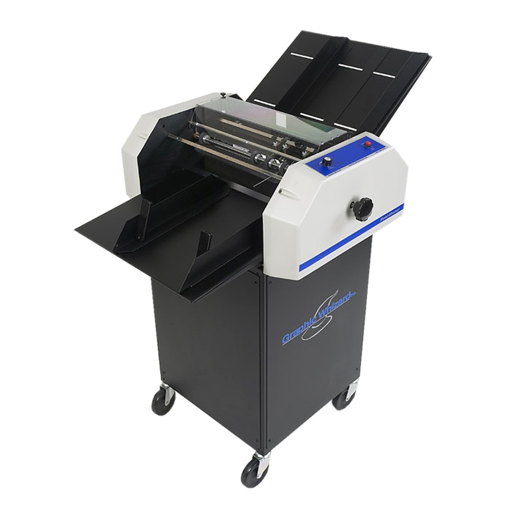  FINISH MASTER 100 AUTO FEED PERF & SCORE W/ STAND ASSEMBLY