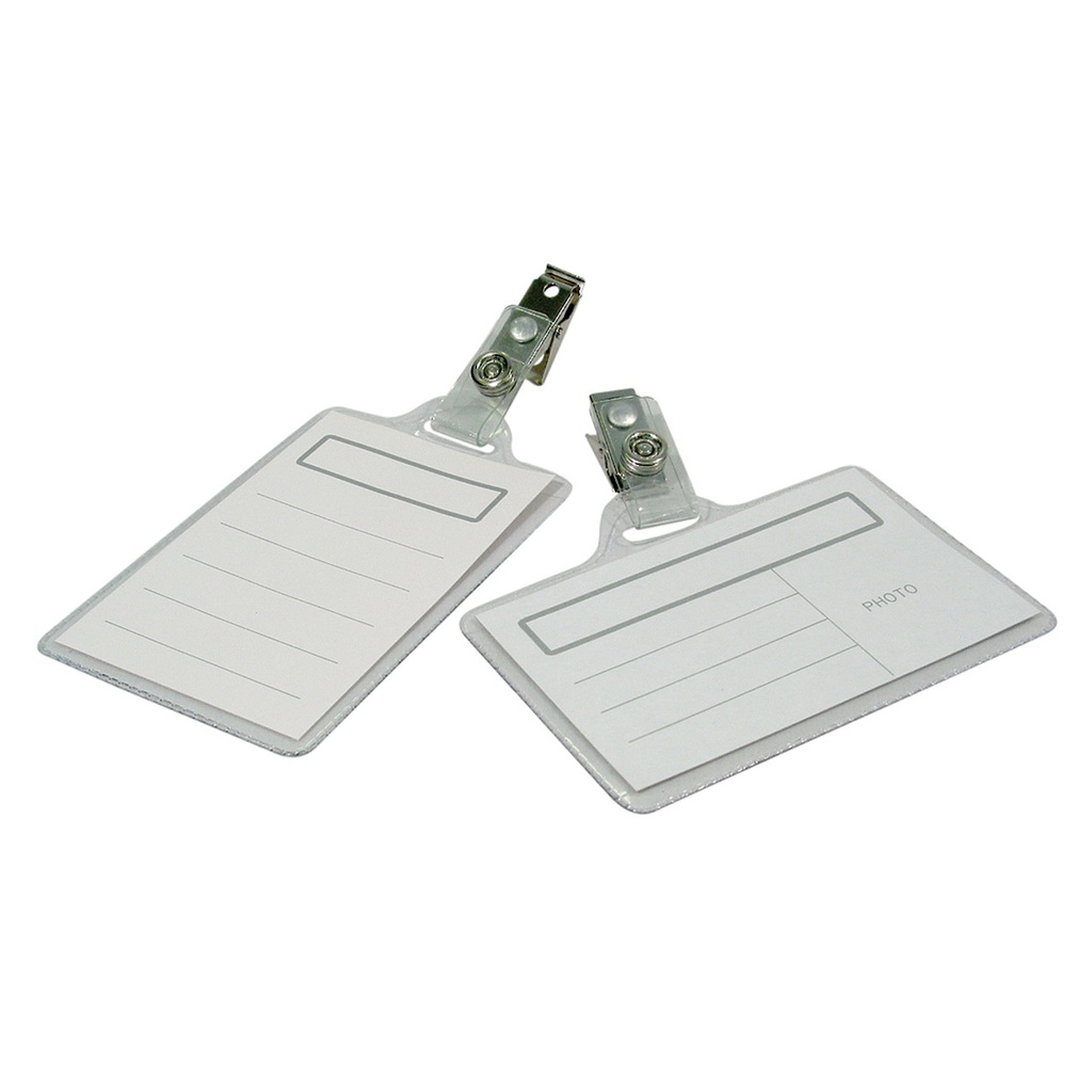 NAME BADGE WITH INSERT & CLIP - VERTICAL
