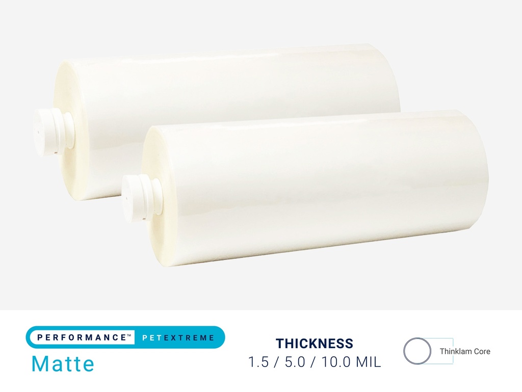 [LFAMG.1.1300.00492] PET EXTREME MATTE - THINKLAM CORE (1.5 MIL  |  13" x 492')