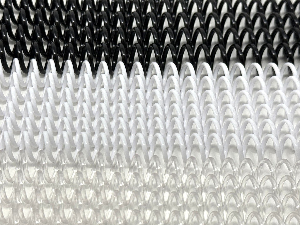 12" BINDIN™ PLASTIC COIL |  4:1 PITCH (BLACK / WHITE / CLEAR)