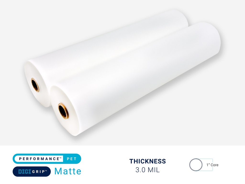 [LFHML.1.1200.00250] PERFORMANCE PET DIGIGRIP MATTE 3.0 MIL - 1" CORE | CPI (12" x 250')