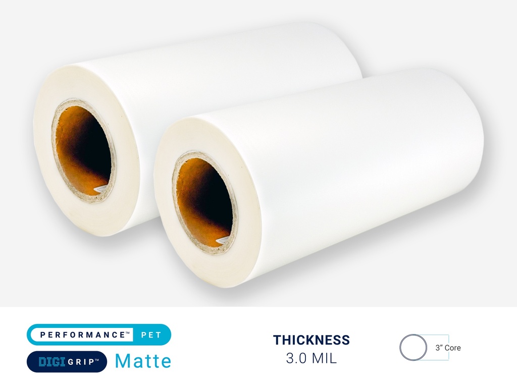 [LFHML.3.1800.01000] PERFORMANCE PET DIGIGRIP MATTE 3.0 MIL - 3" CORE (18" x 1,000' | CPO)