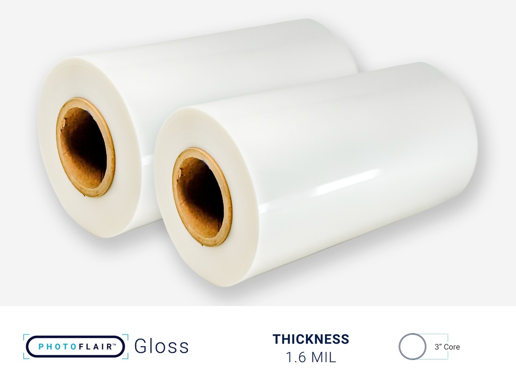 [LFSM.3.1775.06566] PHOTOFLAIR GLOSS 1.6 MIL - 3" CORE - CPI (17.75" x 6,566')