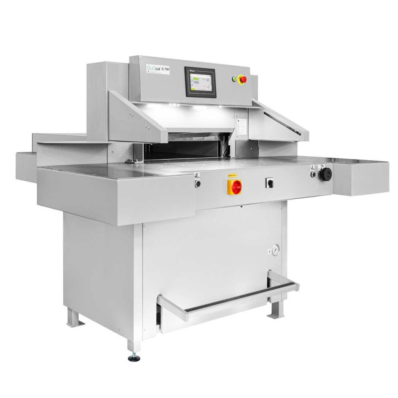 [EGR.G73H] 28.76" EUROCUT 73 HYDRAULIC PROGRAMMABLE GUILLOTINE w/ SIDE TABLES