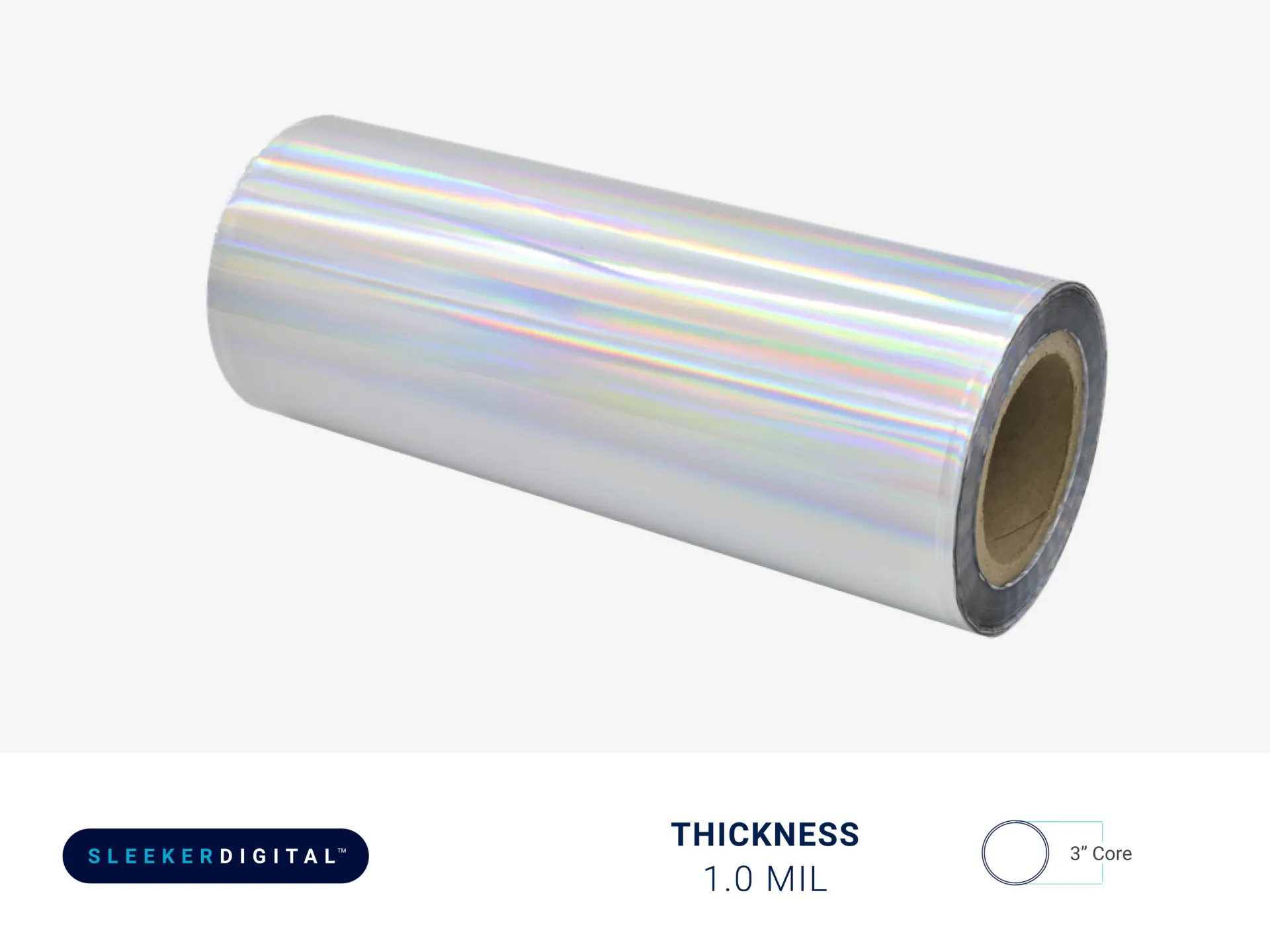 SLEEKERDIGITAL - IRIDESCENT SILVER - 12" x 1,000' - 3" CORE