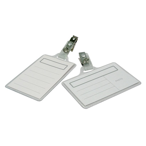 NAME BADGE WITH INSERT & CLIP - VERTICAL