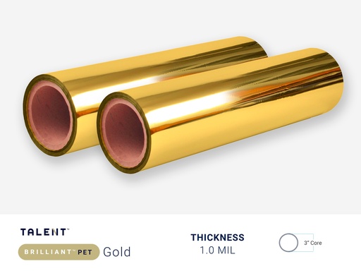 TALENT BRILLIANT GOLD PET 1.0 MIL - 3" CORE | CPI