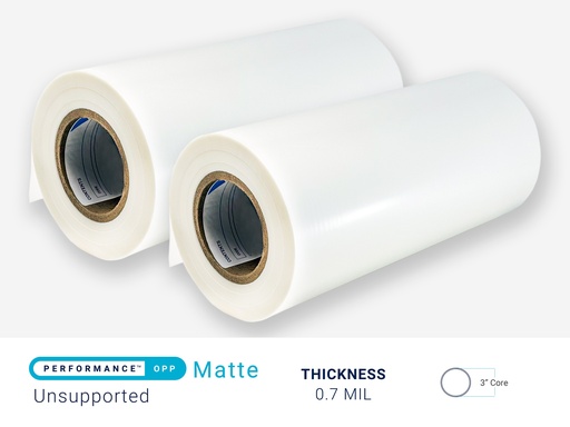 [LFOMV.3] PERFORMANCE OPP MATTE UNSUPPORTED - 0.5 MIL - 3" CORE