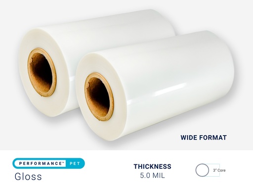 PERFORMANCE PET GLOSS 5.0 MIL - 3" CORE - CPI