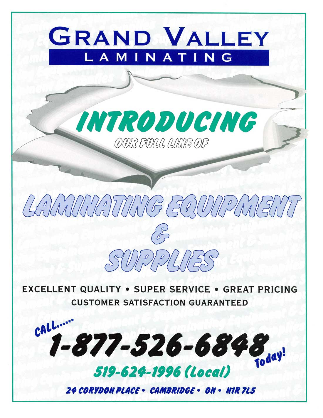 Winter 2003 laminating ad